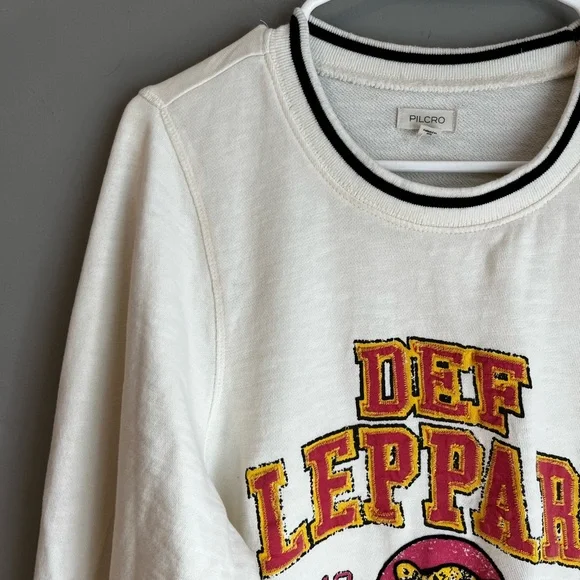 Pilcro Def Leppard Hysteria Tour Sweatshirt Oversized XS 100% Cotton - Picture 4 of 10